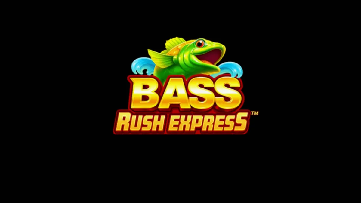 Bass Rush Express fishing themed slot game interface