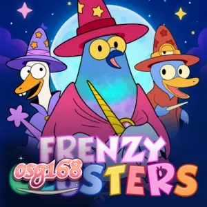 Tampilan visual slot Frenzy Clusters dengan grid 7x7 dan tema fantasi
